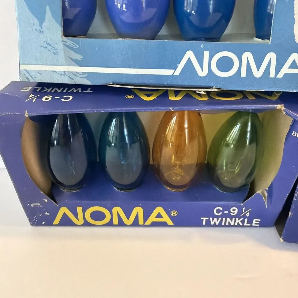 C-9 1/4 Christmas Replacement 16 Light Bulbs Multicolor Noma Twinkle Holiday